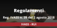 Regolamento IVASS n. 39 del 2 agosto 2018